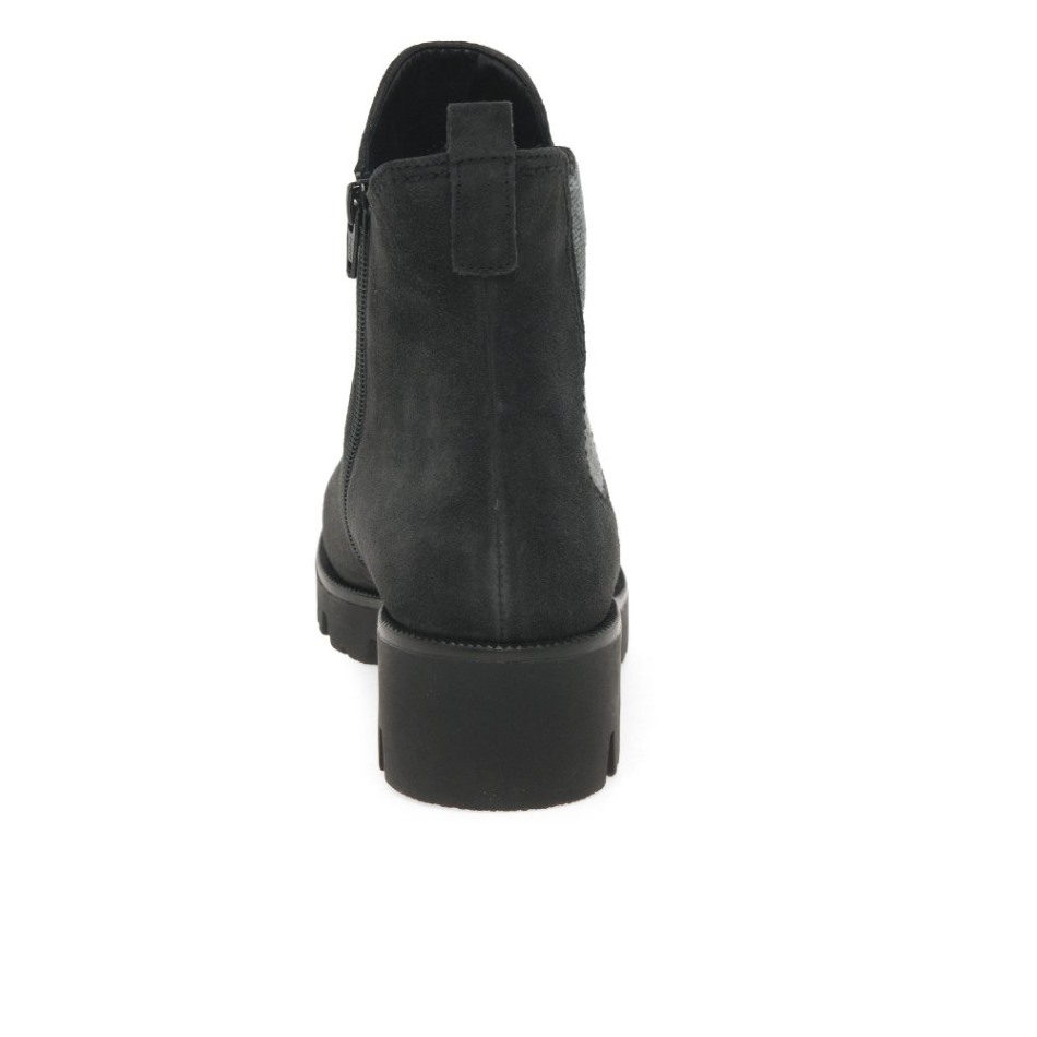 Bottes Chelsea Femme Newport Gabor | Daim Gris Foncé Exclusif